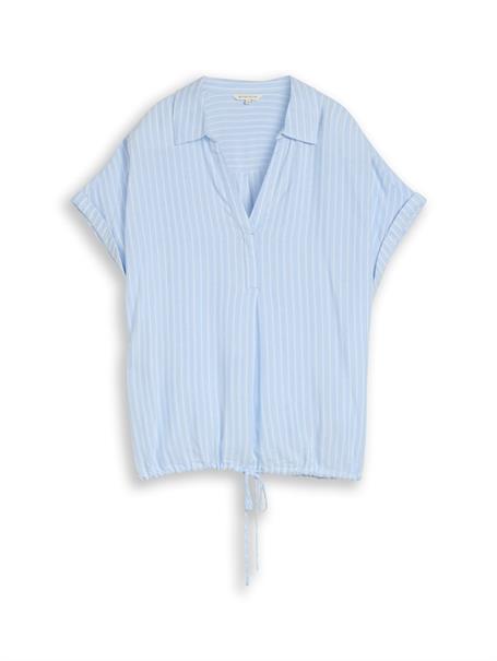 Loose Fit Bluse mit Streifenmuster blue white stripe