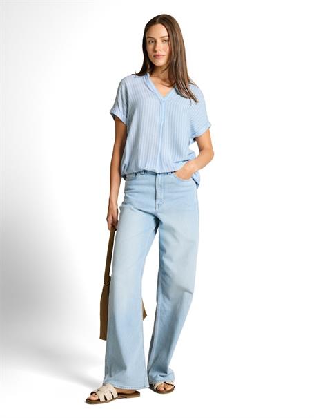 Loose Fit Bluse mit Streifenmuster blue white stripe