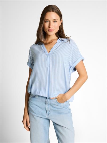 Loose Fit Bluse mit Streifenmuster blue white stripe