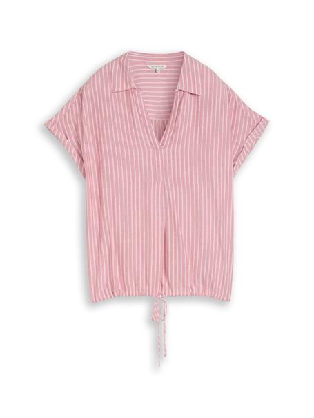 Loose Fit Bluse mit Streifenmuster cozy pink white stripe