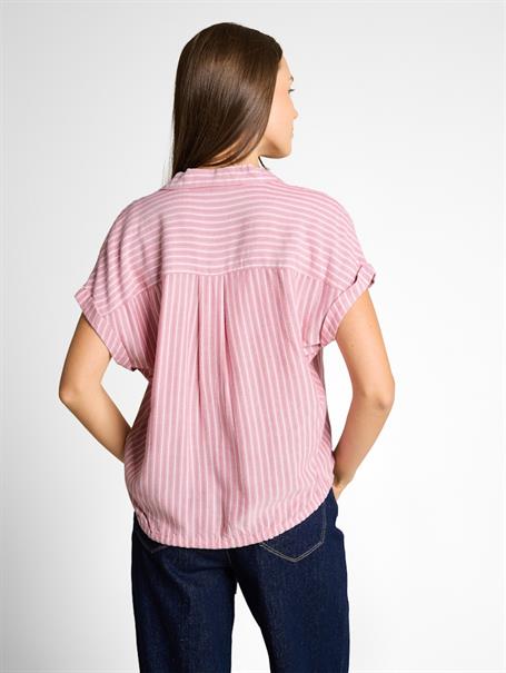 Loose Fit Bluse mit Streifenmuster cozy pink white stripe