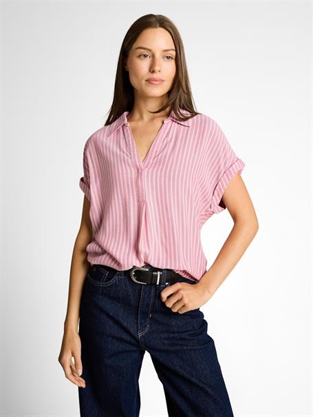 Loose Fit Bluse mit Streifenmuster cozy pink white stripe