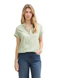 Loose Fit Bluse mit Streifenmuster true green white thin stripe