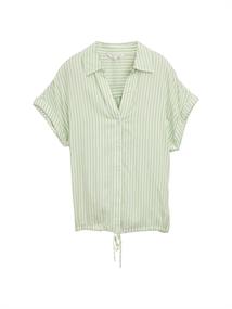 Loose Fit Bluse mit Streifenmuster true green white thin stripe