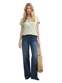 Loose Fit Bluse mit Streifenmuster true green white thin stripe