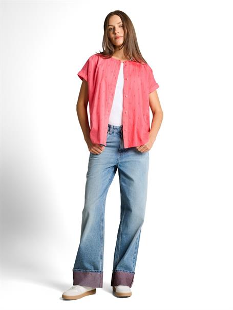 Loose Fit Bluse soft coral pink