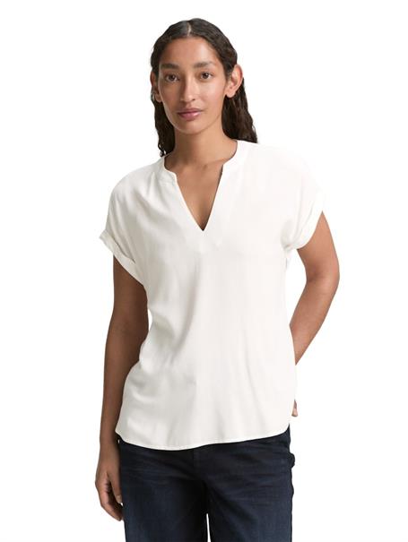 Loose Fit Bluse whisper white