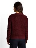 Loose Fit Bouclé Cardigan preppy plum melange