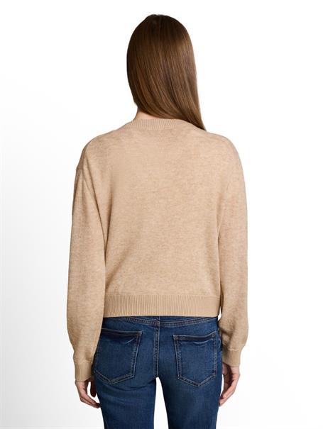 Loose Fit Cardigan mit Knopfleiste gravel beige melange