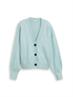 Loose Fit Cardigan mit V-Ausschnitt white moss melange