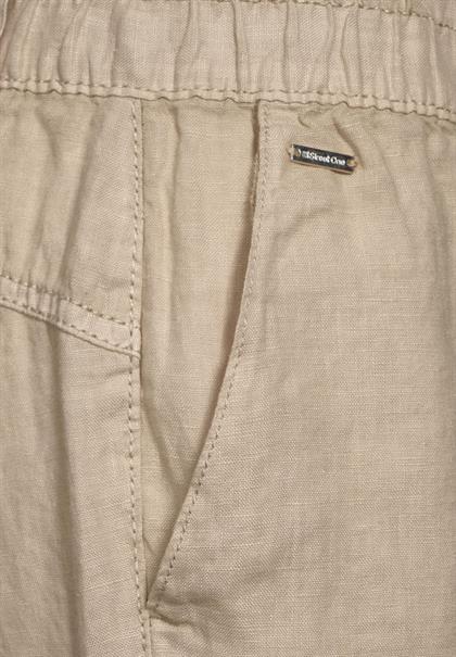 Loose Fit Cargo Leinenhose soft sand