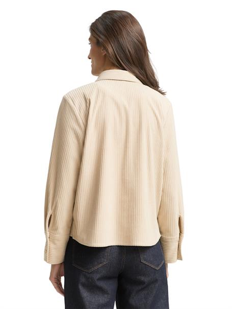 Loose Fit Cordbluse sand stone beige