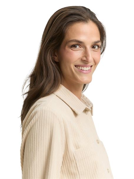 Loose Fit Cordbluse sand stone beige