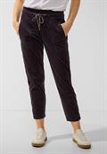 Loose Fit Cordhose dark pure grey