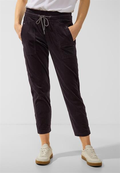 Loose Fit Cordhose dark pure grey