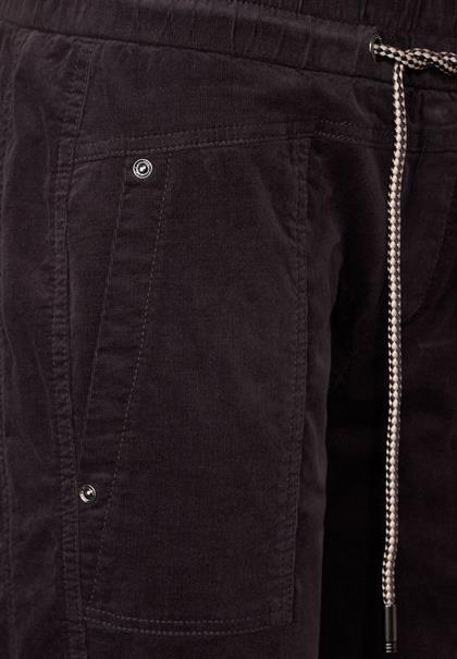 Loose Fit Cordhose dark pure grey