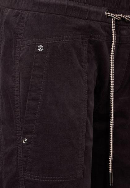 Loose Fit Cordhose dark pure grey