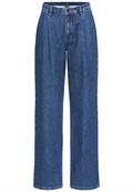 Loose Fit Denim aus reiner Baumwolle mid blue used