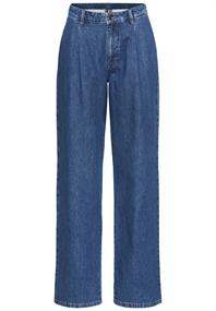 Loose Fit Denim aus reiner Baumwolle mid blue used