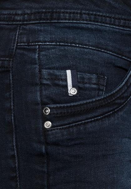 Loose Fit Denim blue-black used wash