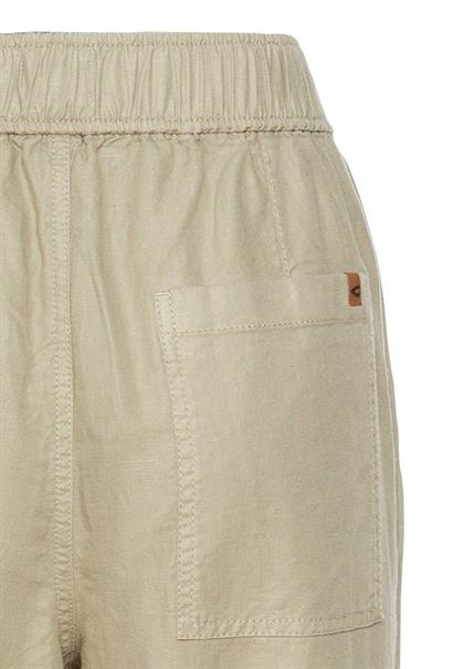 Loose Fit Hose aus Leinenmix dark straw
