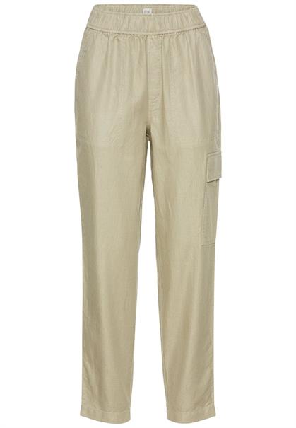 Loose Fit Hose aus Leinenmix dark straw