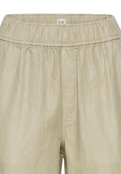 Loose Fit Hose aus Leinenmix dark straw