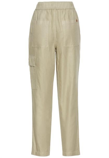 Loose Fit Hose aus Leinenmix dark straw