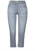 Loose Fit Hose in 3/4 Länge mid blue used wash