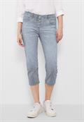 Loose Fit Hose in 3/4 Länge mid blue used wash