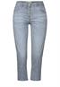 Loose Fit Hose in 3/4 Länge mid blue used wash