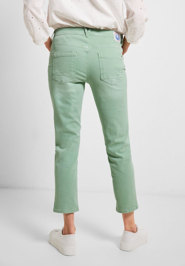 Cecil Damen Shorts lang Loose Fit Hose in 7/8 fresh salvia green bequem  online kaufen bei