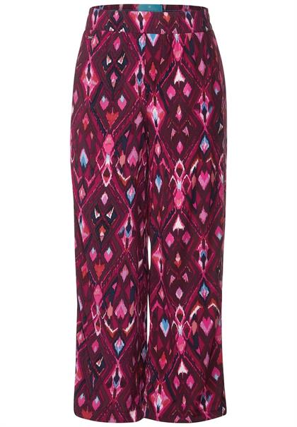 Loose Fit Hose mit Ikatprint tamed berry