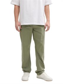 Loose Fit Hose mit Leinenanteil tree moss green
