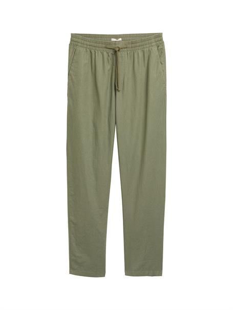 Loose Fit Hose mit Leinenanteil tree moss green