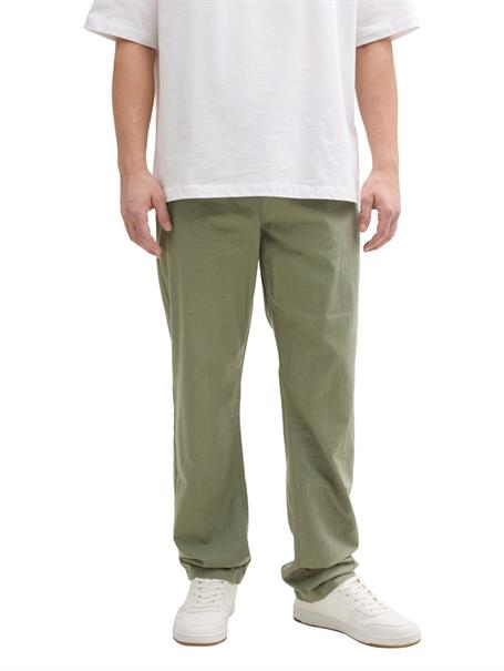 Loose Fit Hose mit Leinenanteil tree moss green