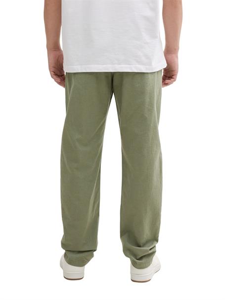 Loose Fit Hose mit Leinenanteil tree moss green