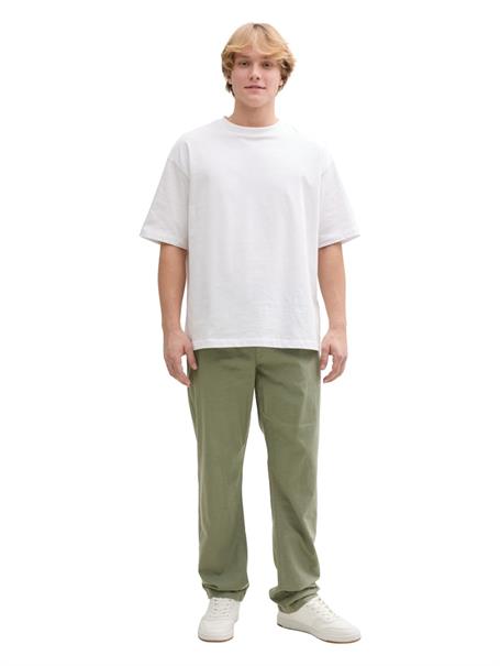 Loose Fit Hose mit Leinenanteil tree moss green