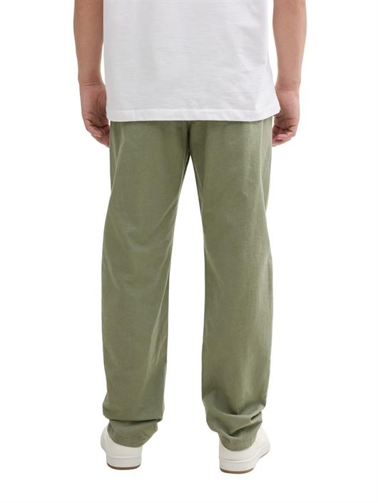 loose-fit-hose-mit-leinenanteil-tree-moss-green