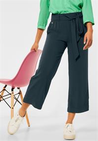 Loose Fit Hose mit Wide Legs spruce green