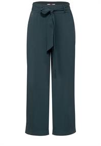 Loose Fit Hose mit Wide Legs spruce green