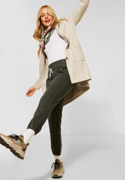 Loose Fit im Materialmix bassy olive