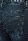 Loose Fit Jeans blue black destroy washed