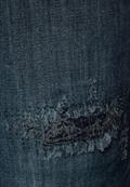 Loose Fit Jeans blue black destroy washed