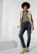 Loose Fit Jeans blue black destroy washed