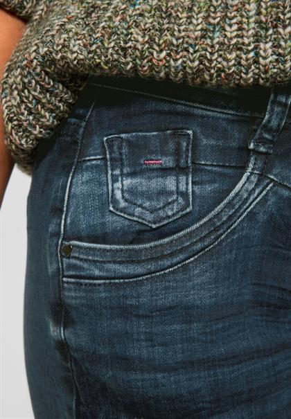Loose Fit Jeans blue black destroy washed