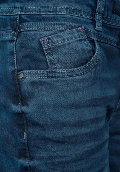 Loose Fit Jeans dark blue random wash