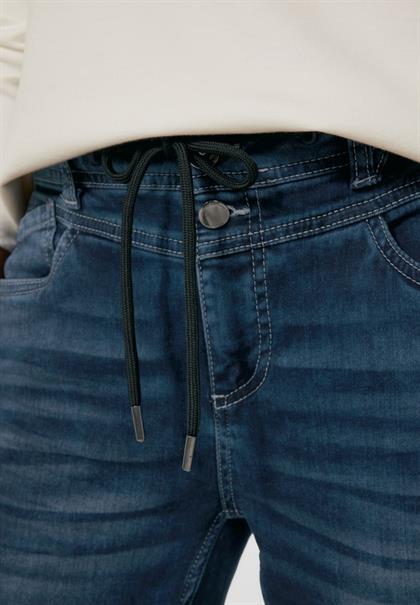 Loose Fit Jeans dark blue random wash