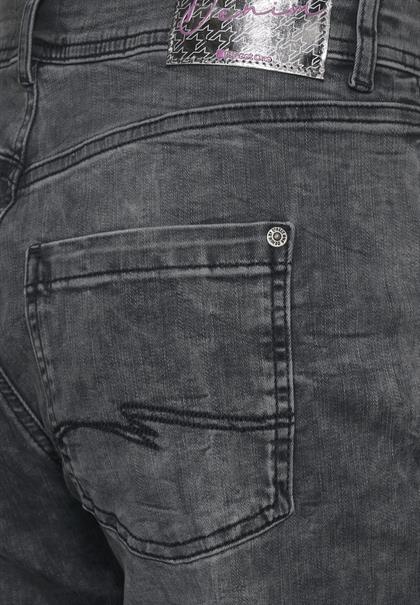 Loose Fit Jeans im Mom Style black random wash