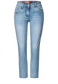 Loose Fit Jeans in 7/8 mid blue washed